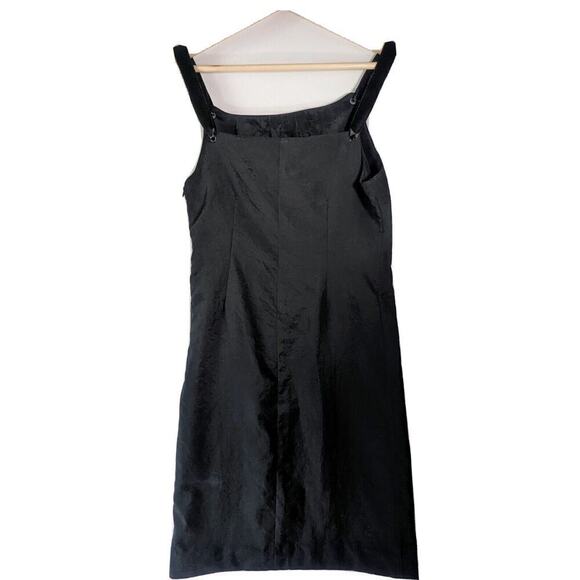 Emporio Armani Black Logo Smock Dress Women's Size 38 US 2 - Picture 3 of 11